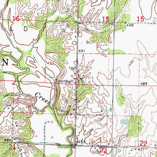 Topographic Map of Township of Farrington, IL
