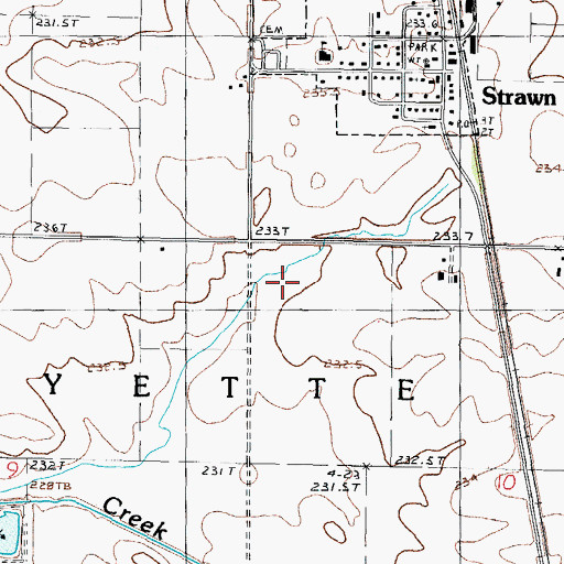 Topographic Map of Township of Fayette, IL