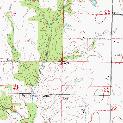 Topographic Map of Township of Fillmore, IL