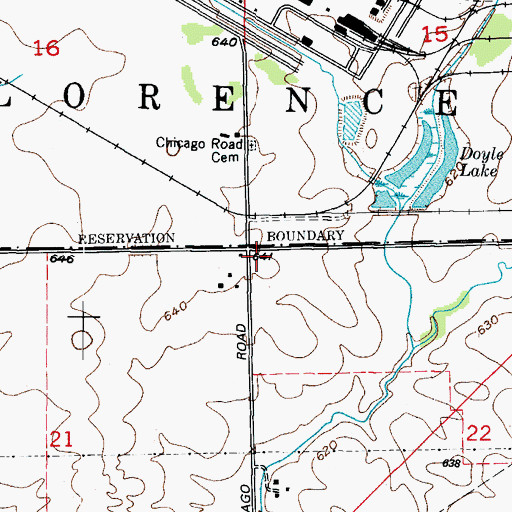 Topographic Map of Township of Florence, IL