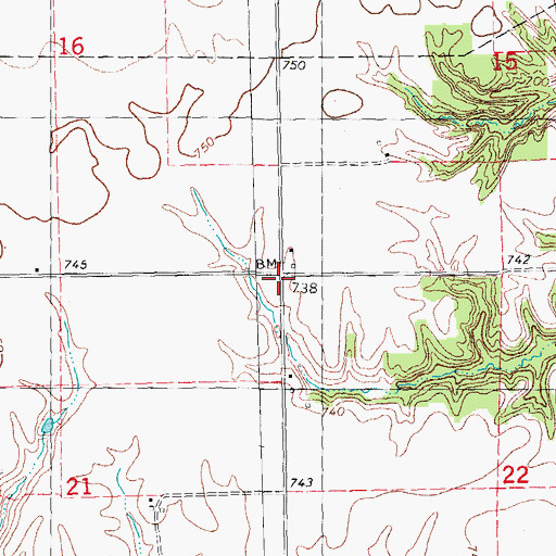 Topographic Map of Township of Floyd, IL