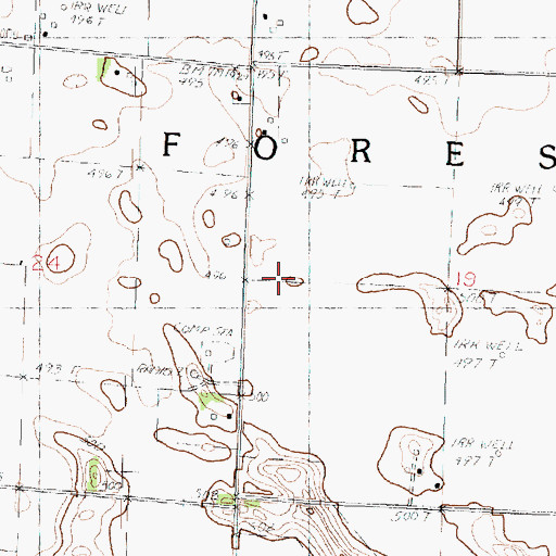 Topographic Map of Township of Forest City, IL