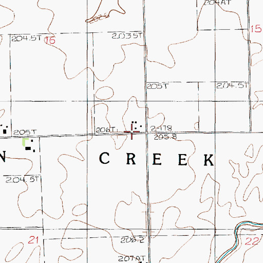 Topographic Map of Township of Fountain Creek, IL