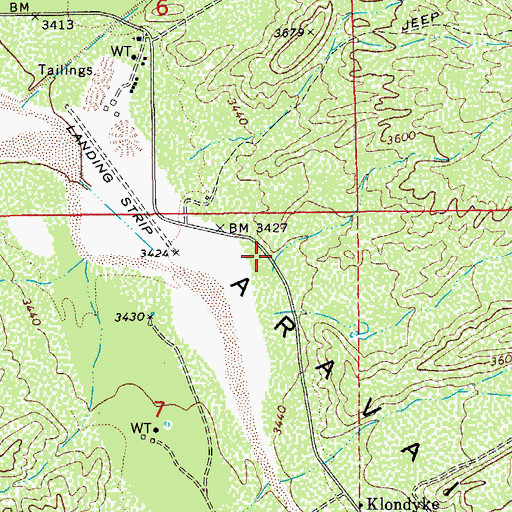 Topographic Map of Spring Canyon, AZ