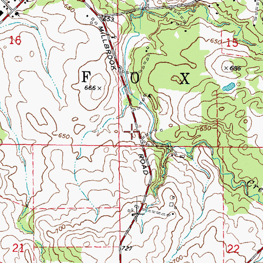 Topographic Map of Township of Fox, IL