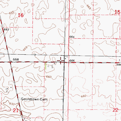 Topographic Map of Township of Freedom, IL