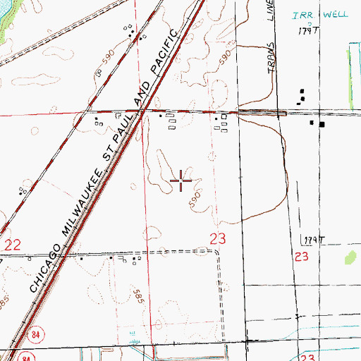 Topographic Map of Township of Fulton, IL