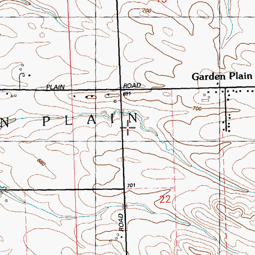 Topographic Map of Township of Garden Plain, IL