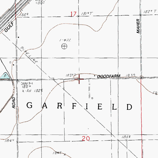 Topographic Map of Township of Garfield, IL