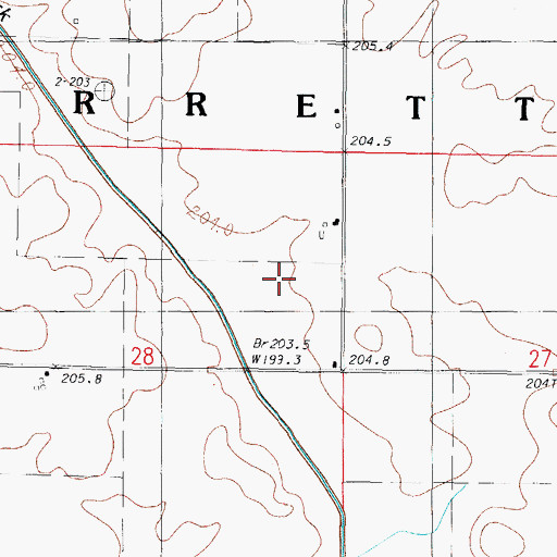 Topographic Map of Township of Garrett, IL