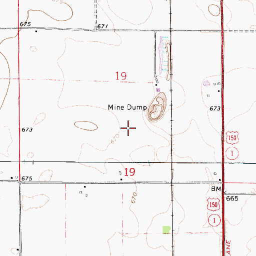 Topographic Map of Township of Georgetown, IL