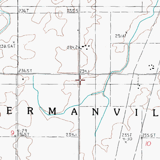 Topographic Map of Township of Germanville, IL