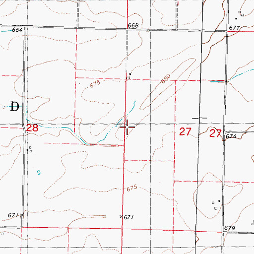Topographic Map of Township of Girard, IL