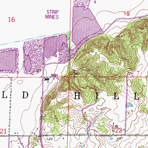 Topographic Map of Township of Gold Hill, IL