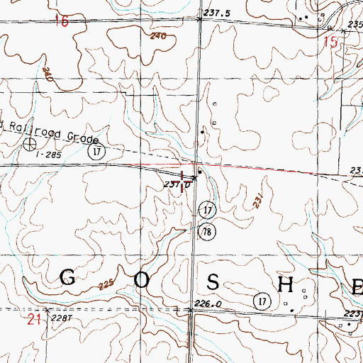 Topographic Map of Township of Goshen, IL