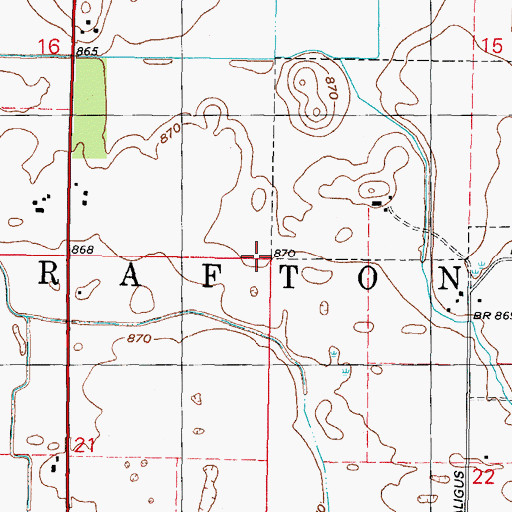 Topographic Map of Township of Grafton, IL