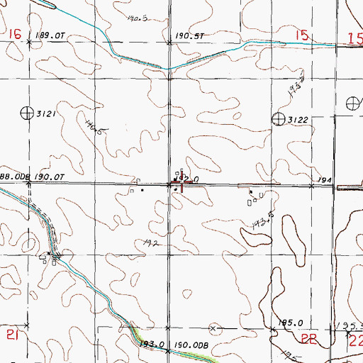 Topographic Map of Township of Grand Rapids, IL