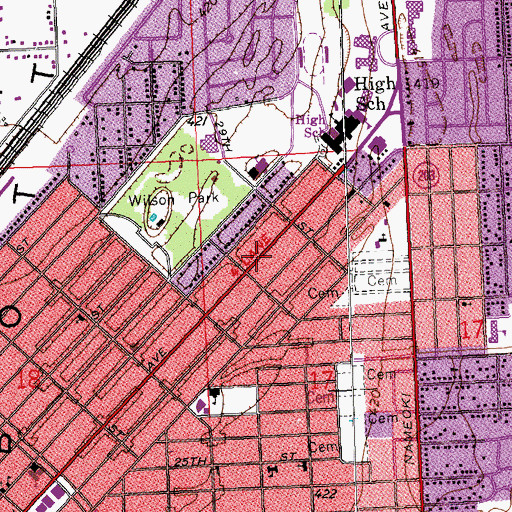 Topographic Map of Township of Granite City, IL