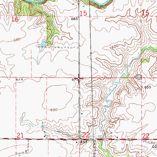 Topographic Map of Township of Greenbush, IL