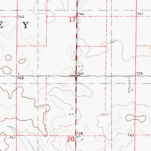 Topographic Map of Township of Gridley, IL