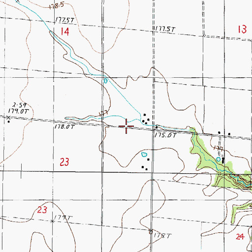 Topographic Map of Township of Grove, IL