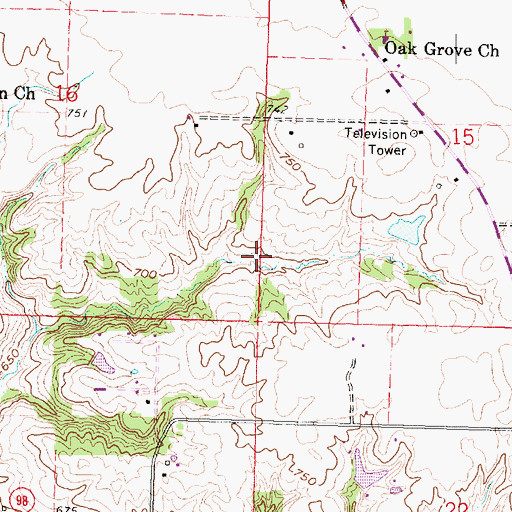 Topographic Map of Township of Groveland, IL