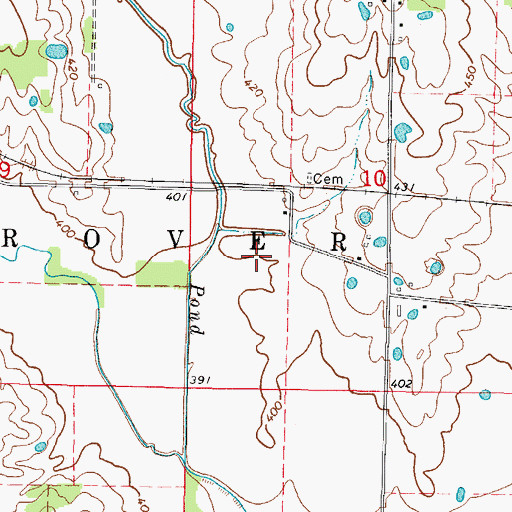 Topographic Map of Township of Grover, IL