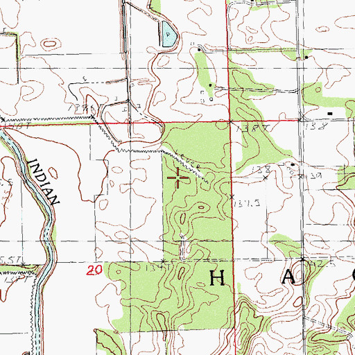 Topographic Map of Township of Hagener, IL