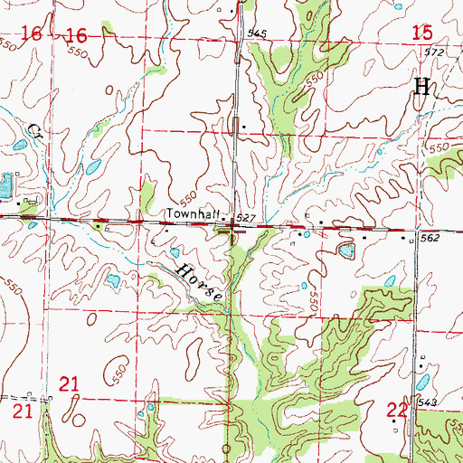 Topographic Map of Township of Haines, IL