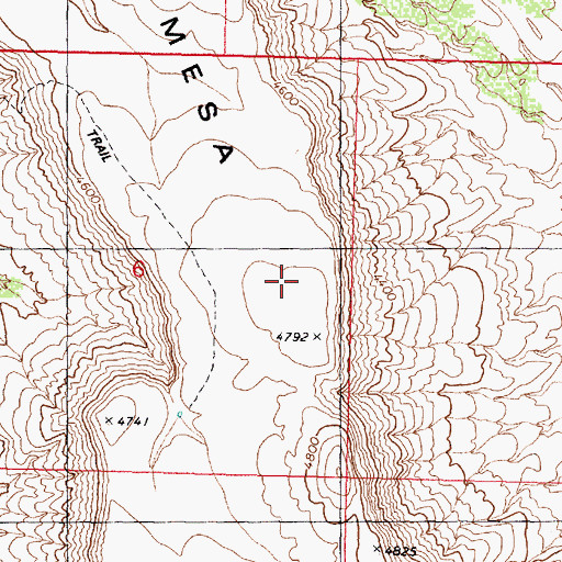 Topographic Map of East Mesa, AZ