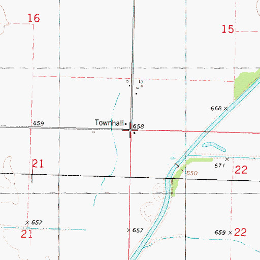 Topographic Map of Township of Hamilton, IL