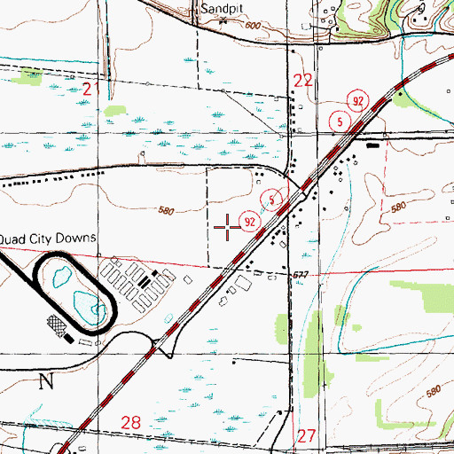 Topographic Map of Township of Hampton, IL