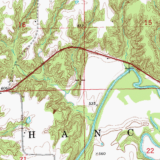 Topographic Map of Township of Hancock, IL