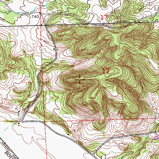 Topographic Map of Township of Hanover, IL