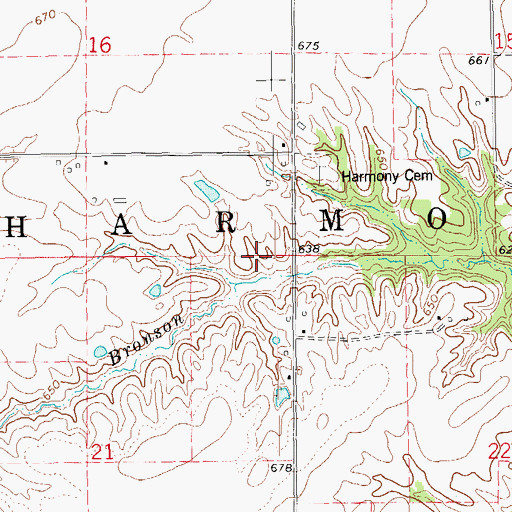Topographic Map of Township of Harmony, IL