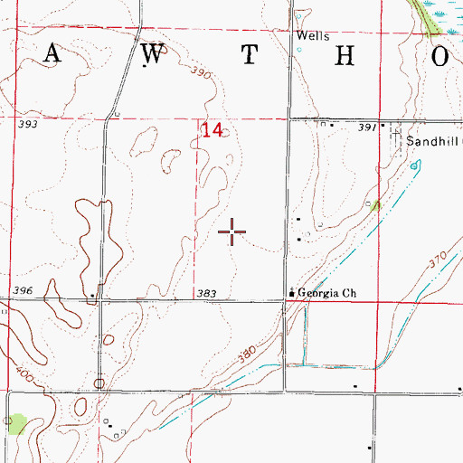 Topographic Map of Township of Hawthorne, IL