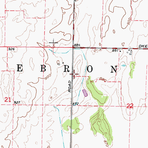 Topographic Map of Township of Hebron, IL