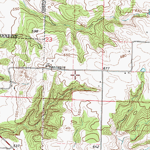 Topographic Map of Township of Hennepin, IL