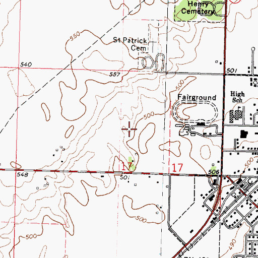 Topographic Map of Township of Henry, IL