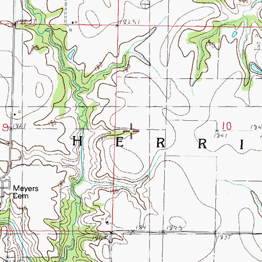 Topographic Map of Township of Herrick, IL