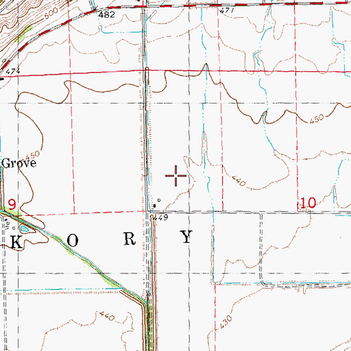 Topographic Map of Township of Hickory, IL