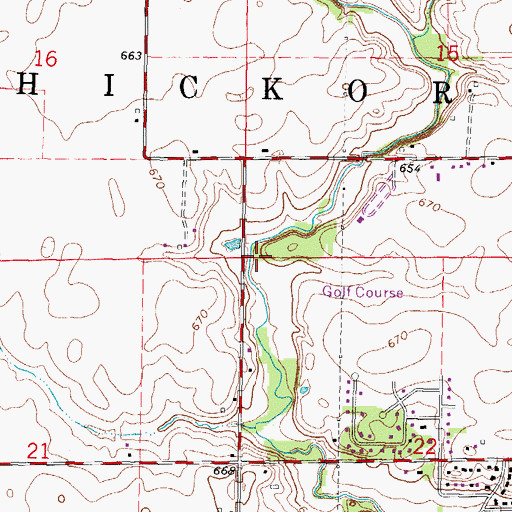 Topographic Map of Township of Hickory Point, IL