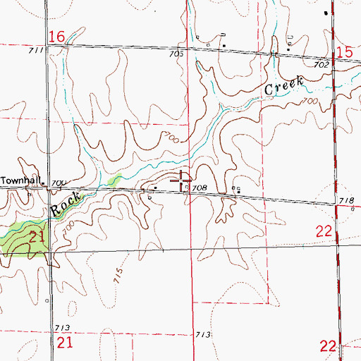 Topographic Map of Township of Hire, IL