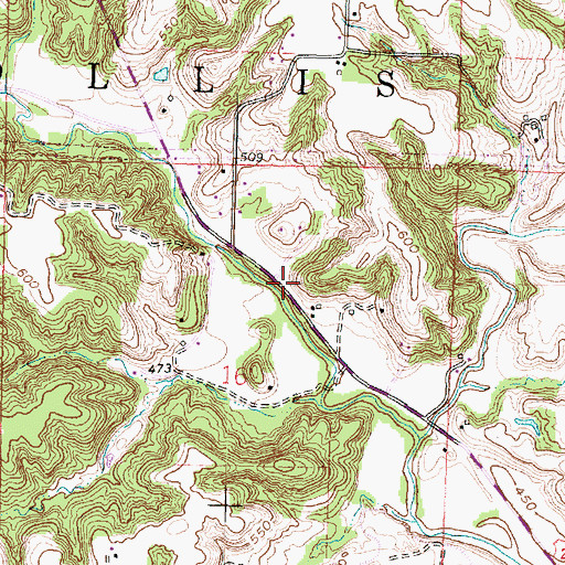 Topographic Map of Township of Hollis, IL