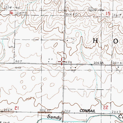 Topographic Map of Township of Hope, IL