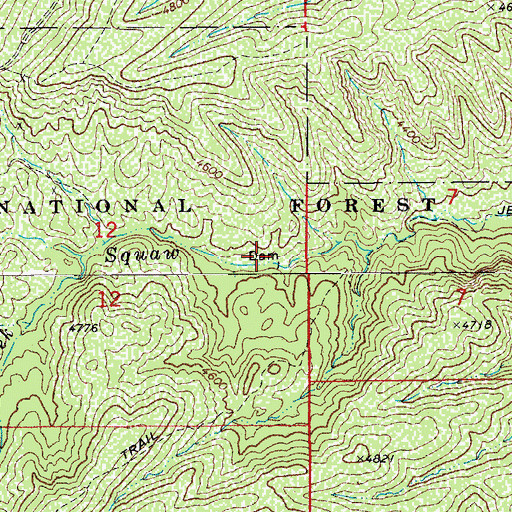 Topographic Map of Squaw Tank, AZ