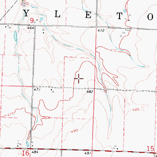 Topographic Map of Township of Hoyleton, IL