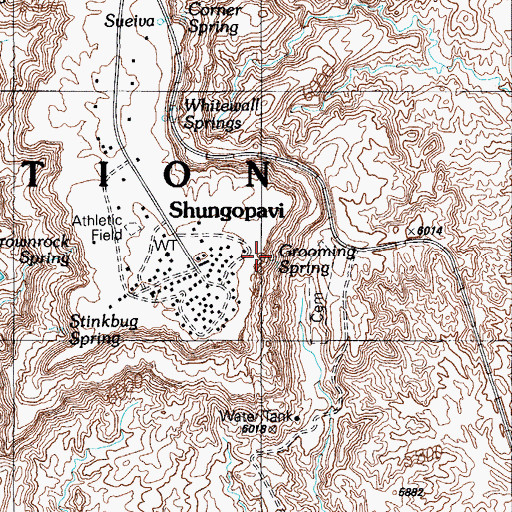 Topographic Map of Grooming Spring, AZ