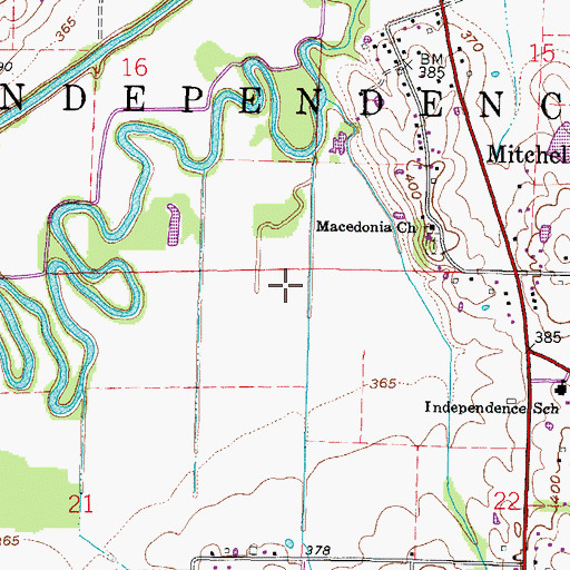 Topographic Map of Township of Independence, IL