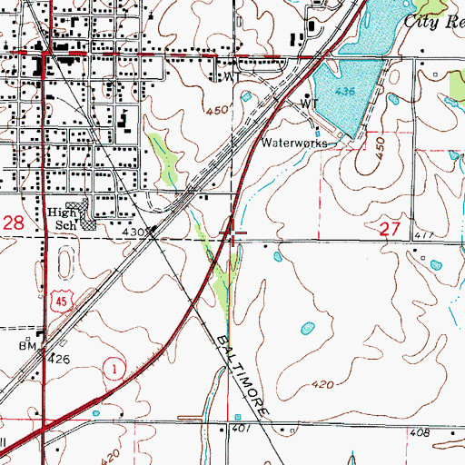 Topographic Map of Township of Indian Creek, IL